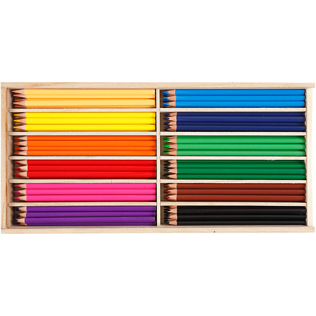 Couleurs de crayons colorés de la société Creativ, 144e.