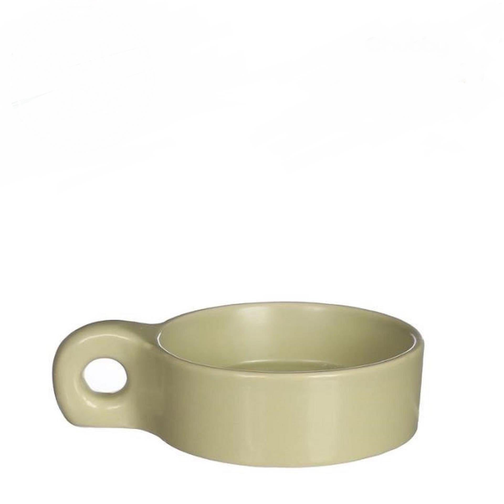 Bougeoir potelé Idées 4 saisons vert 13,5x9,5cm