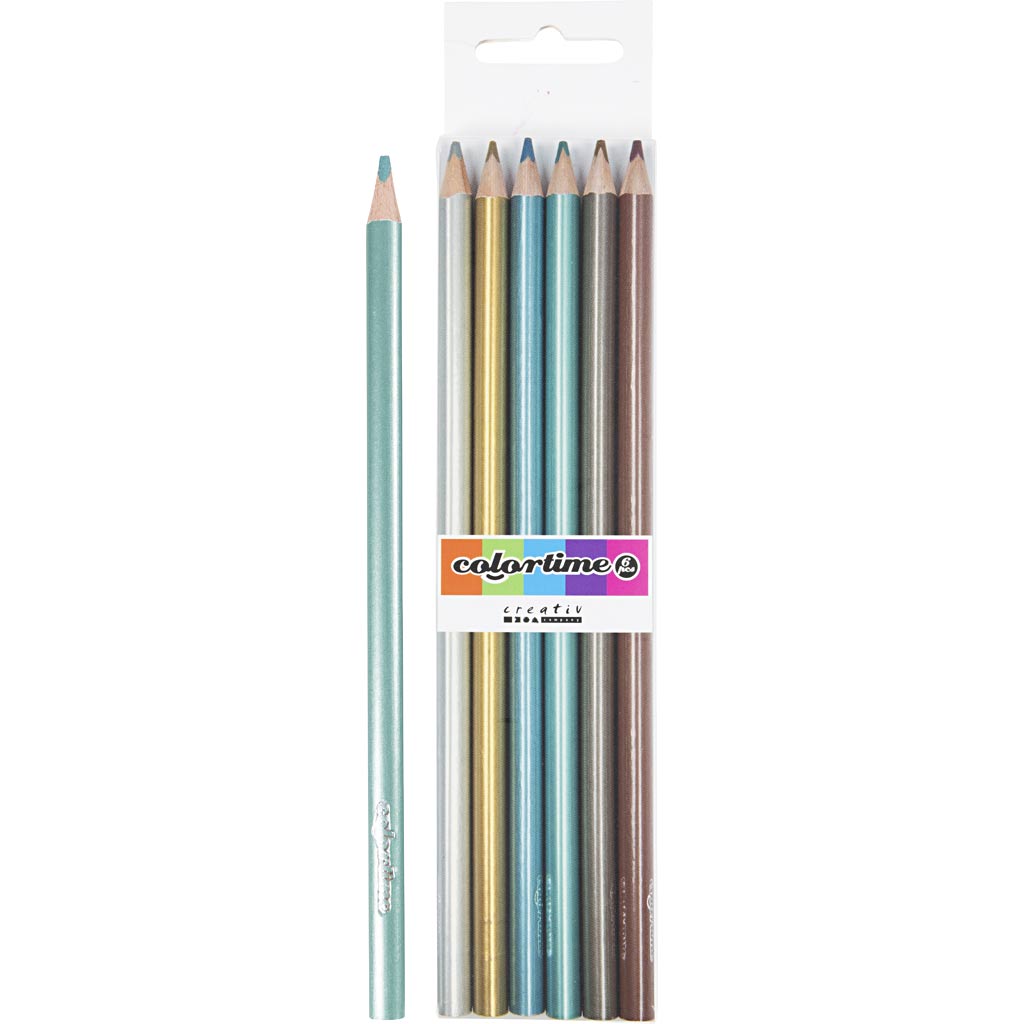 Crayons de couleur triangulaire - métallique, 6e.