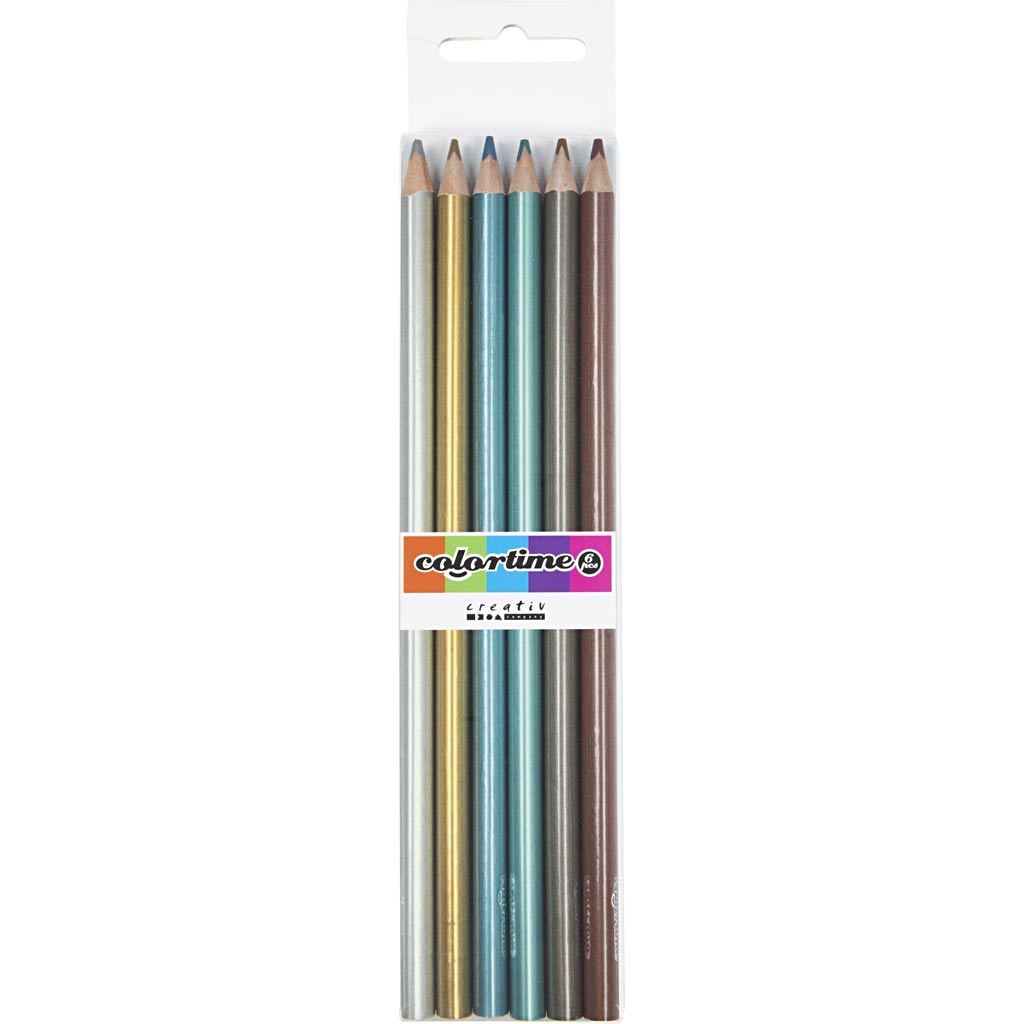 Crayons de couleur triangulaire - métallique, 6e.