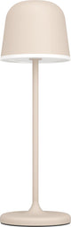 Lampe de table Eglo manièrea - variateur tactile - 34 cm - rechargeable (jusqu'à 38 heures d'éclairage) - aluminium - coloris sable blanc - sans fil - intérieur et extérieur