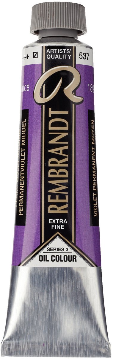 Peinture à l'huile Rembrandt tube 40 ml médium violet permanent 537