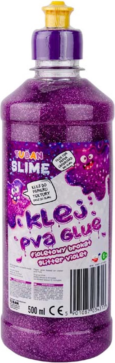 Tuban - colle pva pour paillettes slime - violet 500 ml