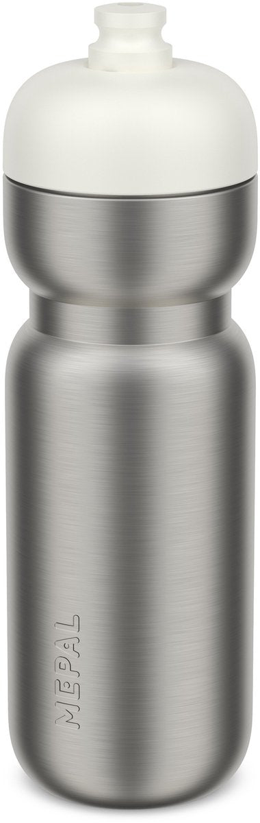 Bouteille de sport Mepal en acier inoxydable - 800 ml - pack. ouvrir et boire - acier inoxydable léger - passe au lave-vaisselle - gourdes - céramique blanche