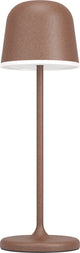 Lampe de table Eglo manièrea - variateur tactile - 34 cm - rechargeable (jusqu'à 38 heures de lumière) - aluminium - brun rouille - sans fil - intérieur et extérieur