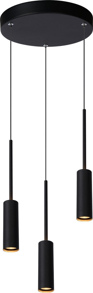 Lucide tubule - suspension - ø 26 cm - LED - 3x7w 2700k - noir