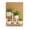 Pouf pot de fleurs Idées 4 saisons crème ø9,5xh7,6cm