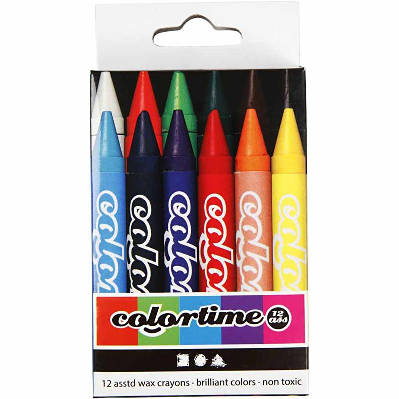 Ensemble avec de la craie de couleur, 12 couleurs