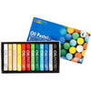 Pastel à l'huile Mungyo, l: 7 cm, épaisseur 11 mm, différentes couleurs, 12 pièces 1 boîte