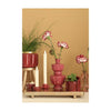 Idées 4 saisons pot de fleur pouf chaise cerise ø8,4x9x9,5cm