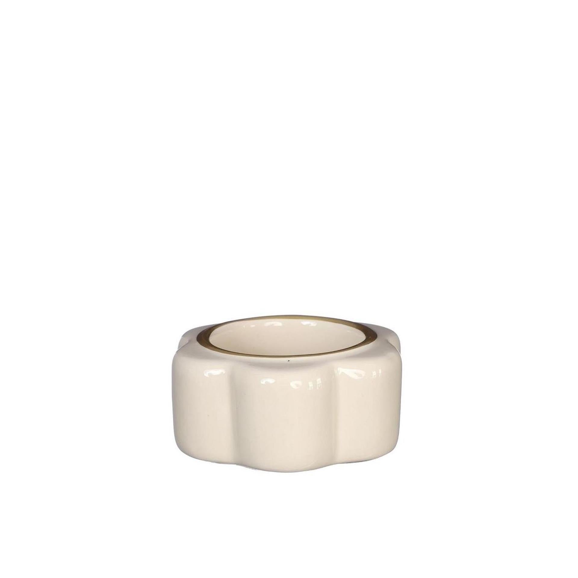 Pouf porte-bougie Idées 4 saisons crème ø7xh3,4cm
