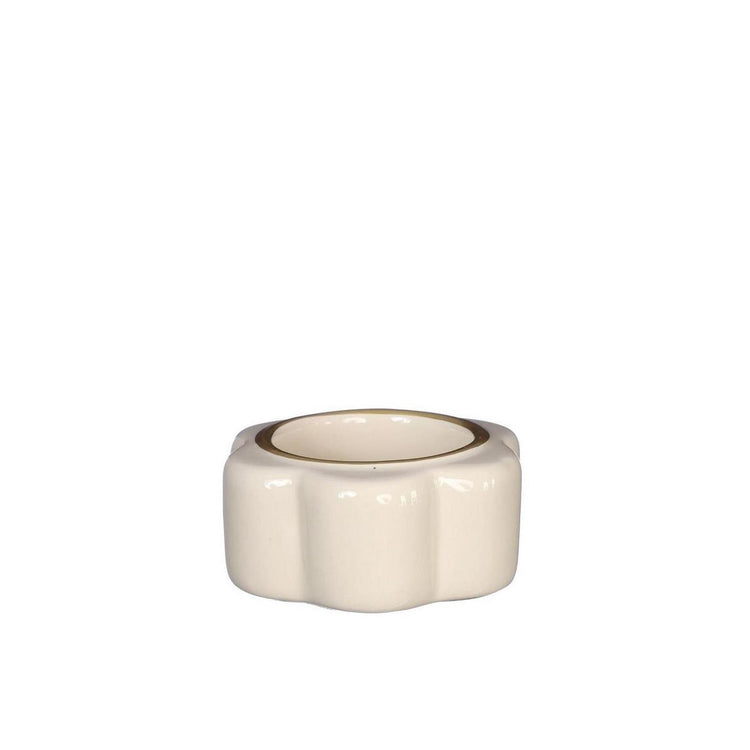 Pouf porte-bougie Idées 4 saisons crème ø7xh3,4cm