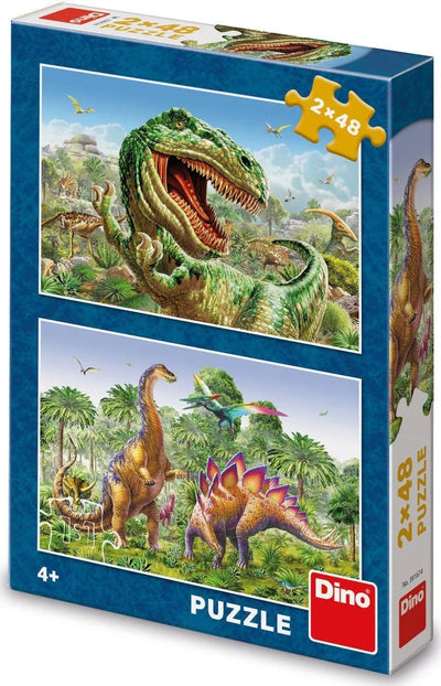 Puzzle Battle of the Dinos 2 x 48 Pieces