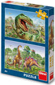 Puzzle Battle of the Dinos 2 x 48 Pieces