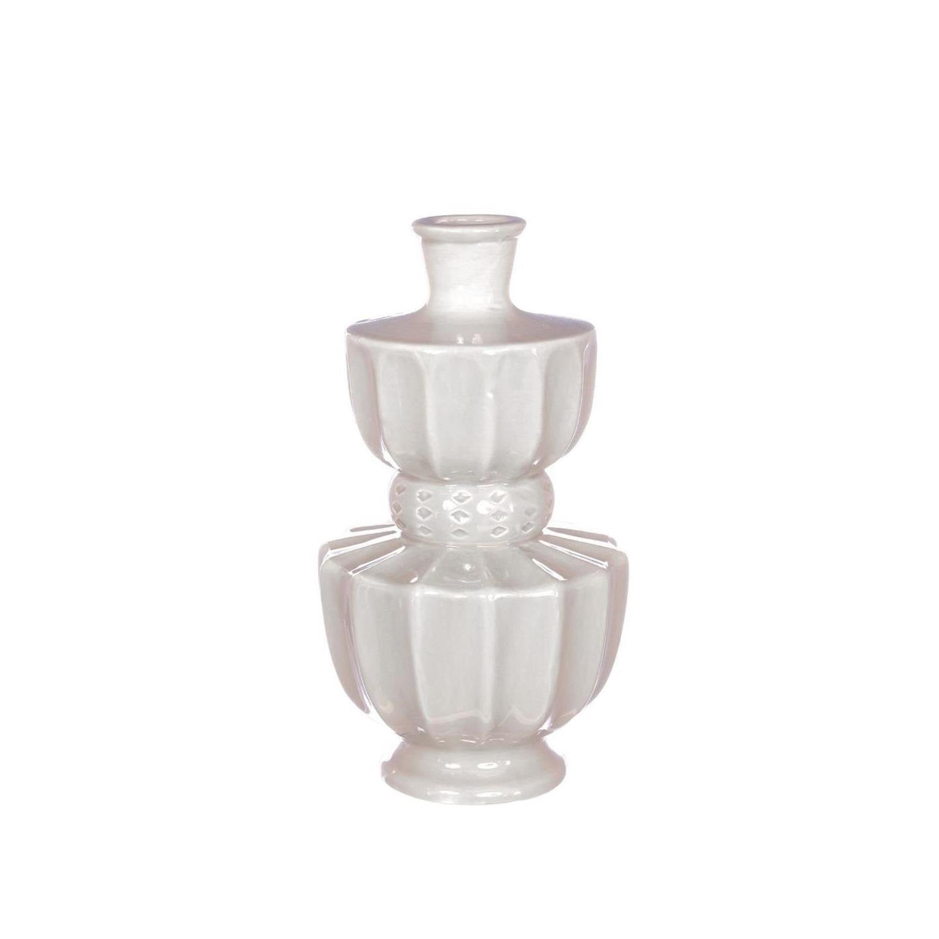 Idées 4 saisons vase bellagio crème ø11xh20cm