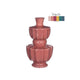 Idées 4 saisons vase bellagio terra rose ø11xh20cm