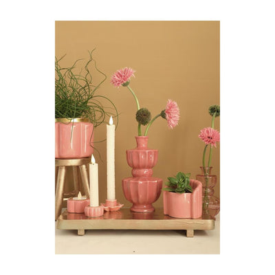 Idées 4 saisons vase bellagio terra rose ø11xh20cm