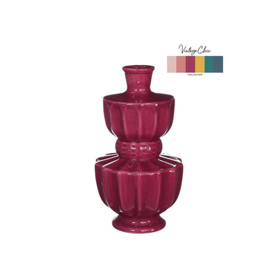 Idées 4 saisons vase cerise bellagio ø11xh20cm