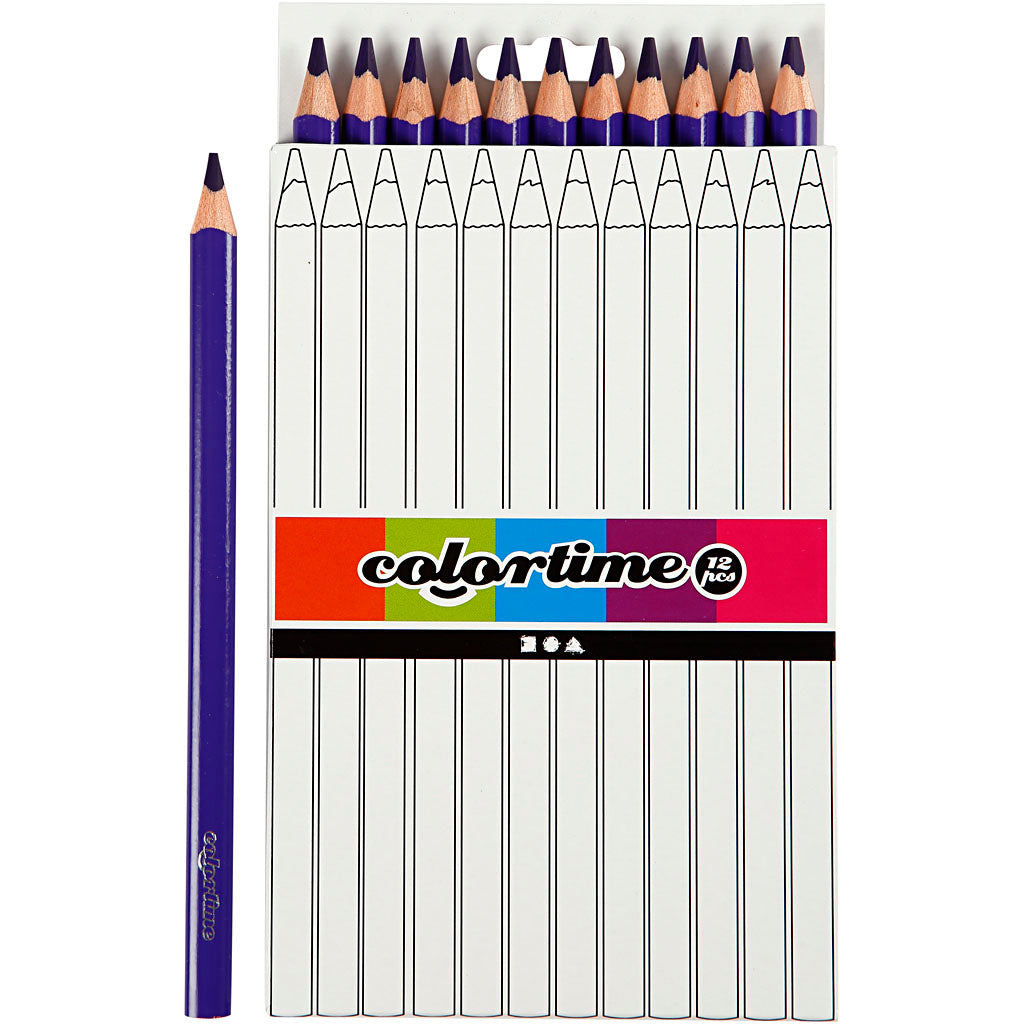 Crayons de couleur jumbo triangulaires - violet, 12e.