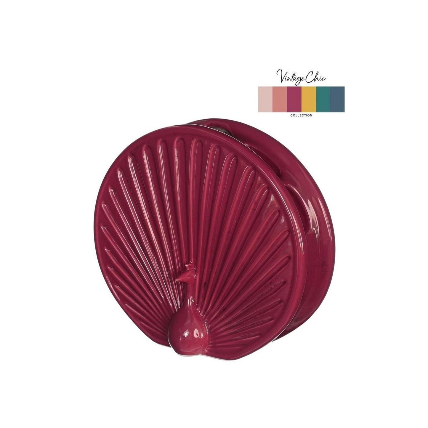 Idées vase 4 saisons paon cerise ø7x19,7x18cm