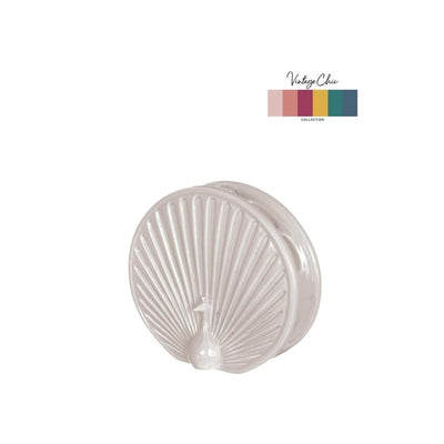 Idées vase 4 saisons crème paon ø6,5 l15xh13,6cm