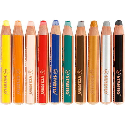 Crayons de couleur Stabilo Woody 3in1 - 10 couleurs