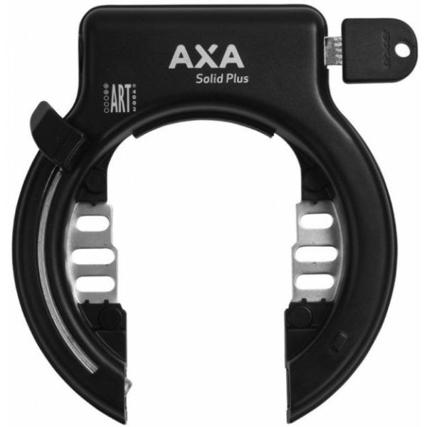 AXA Solid Ringslot - Slot de cadre de haute qualité, ouverture extra large, art 2 étoiles, noir - 58 mm