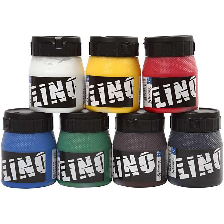 Peinture linoléum Creativ company, différentes couleurs, 7x250 ml 1 boîte