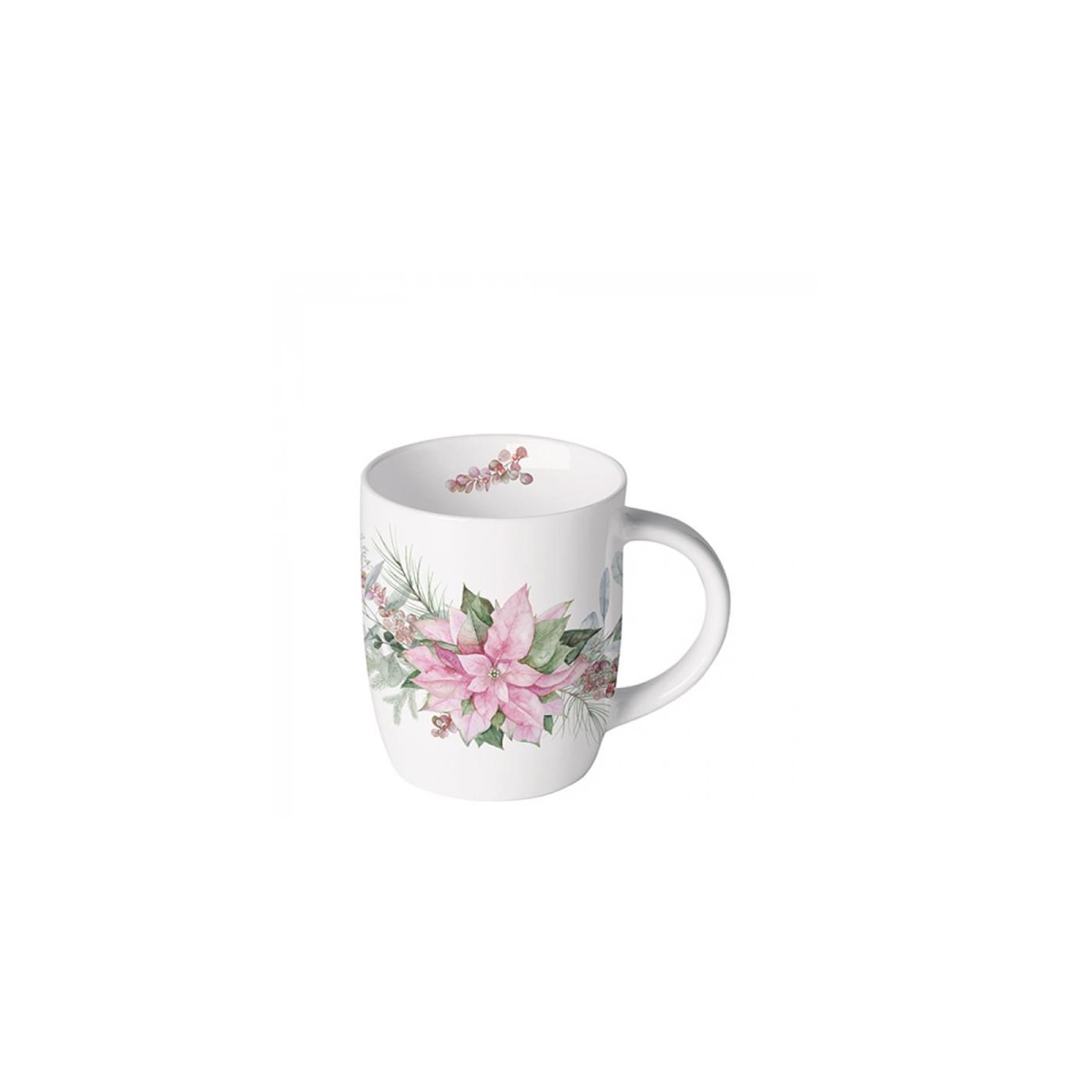 Mug Ambiente 200ml poinsettia rose