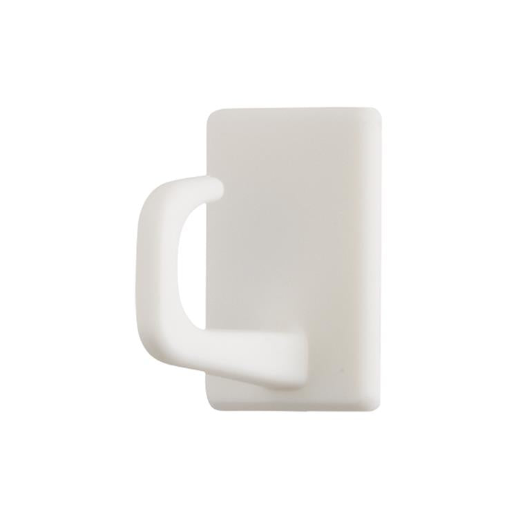3m 1062868 - crochet rectangle en plastique autocollant - blanc (4 crochets) | 10 pièces