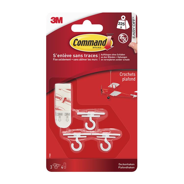 3m 1060679 - crochets de plafond command blanc 3hk+4s pk | 10 pièces