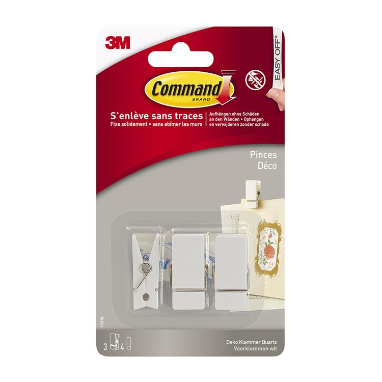 3m 1060680 - clip à ressort de commande 17089q qz 3clips+4 transparents pk 12pk cs | 12 pièces