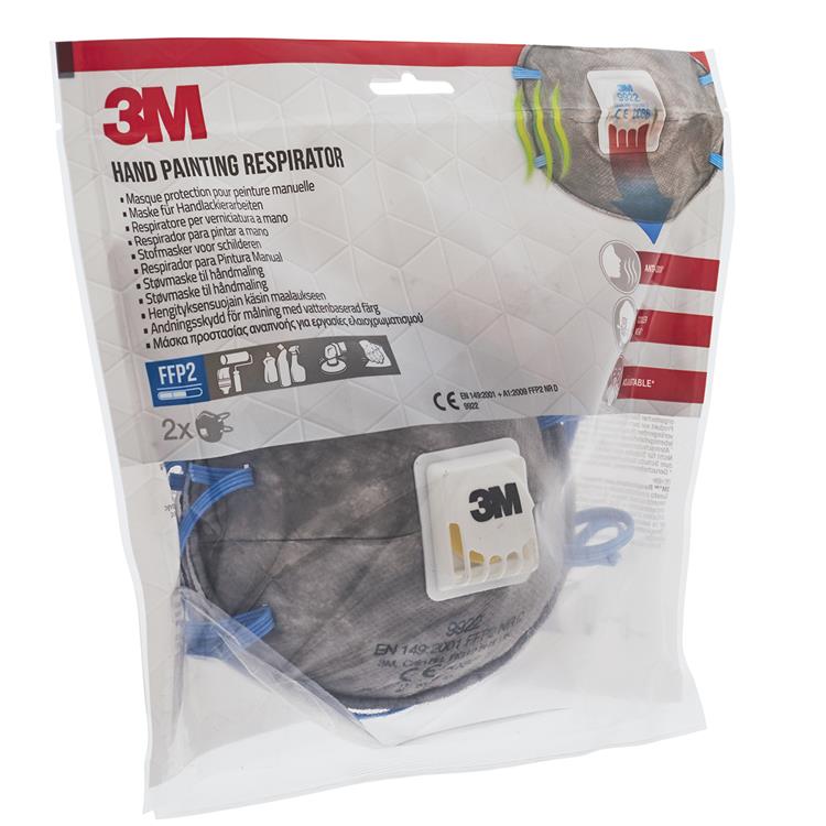 3m 1062057 - appareil à poussières fines odeurs ffp2 avec valve d'expiration | 2 pièces