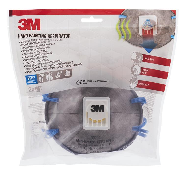 3m 1062057 - appareil à poussières fines odeurs ffp2 avec valve d'expiration | 2 pièces
