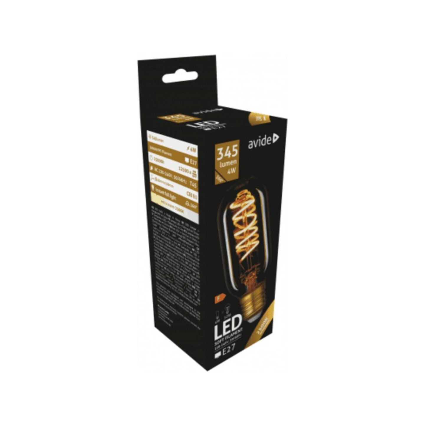Avide led filament souple t45 4w e27 ew