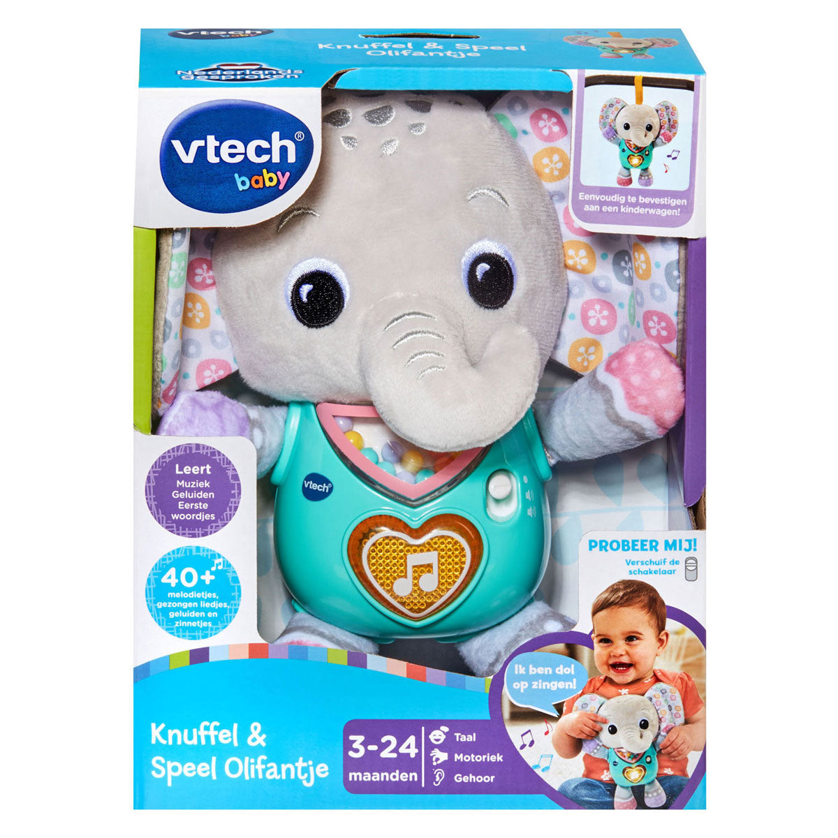 Vtech étreignière et joue des éléphants