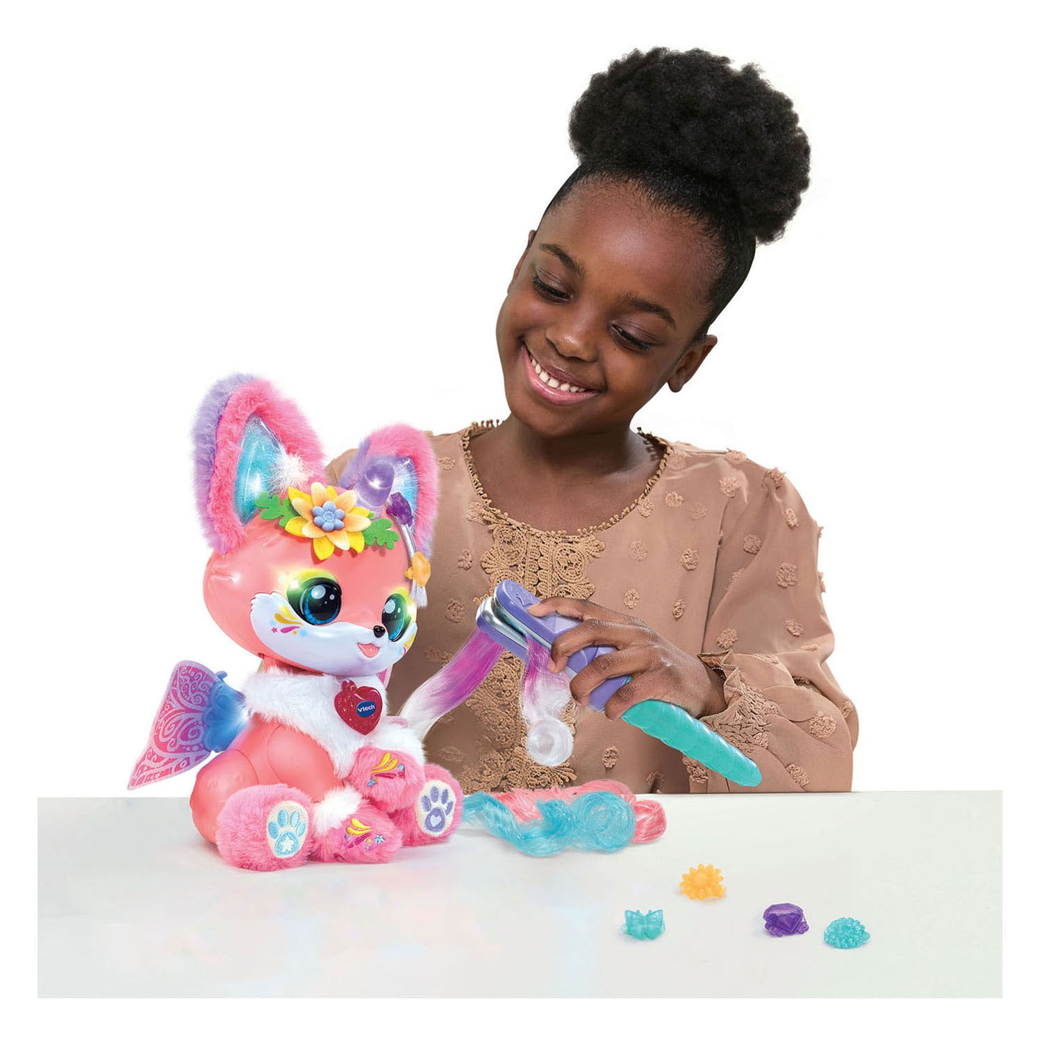 Vtech lili beauty magic color décorez votre peluche interactive