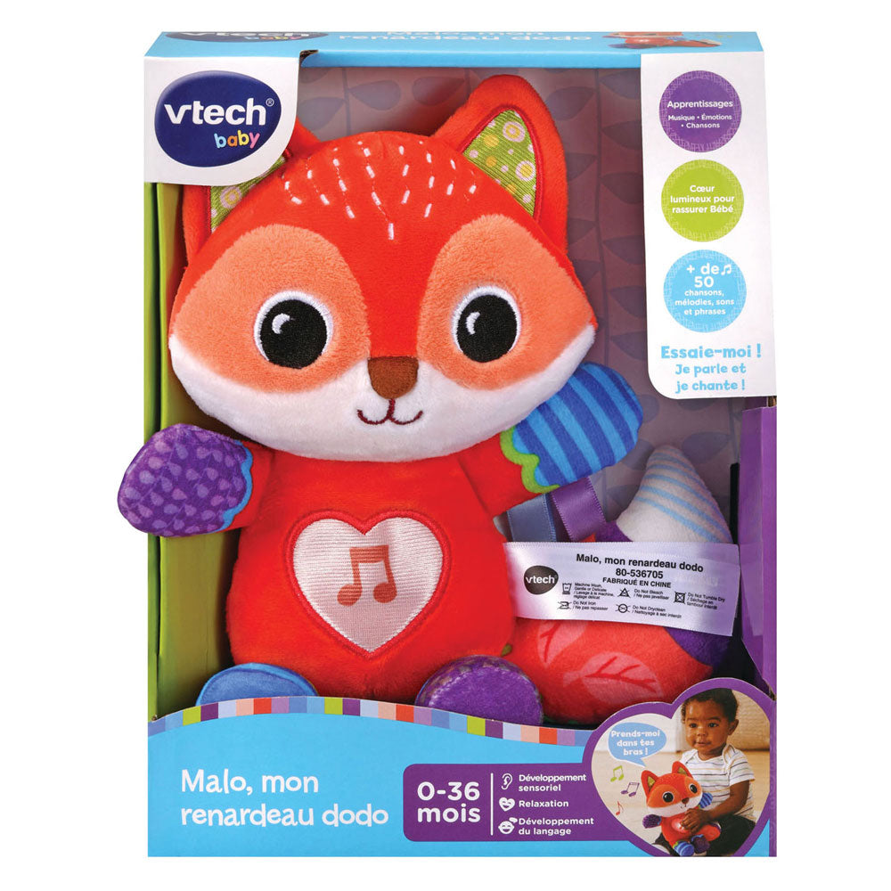Vtech malo, mon petit renard peluche interactive