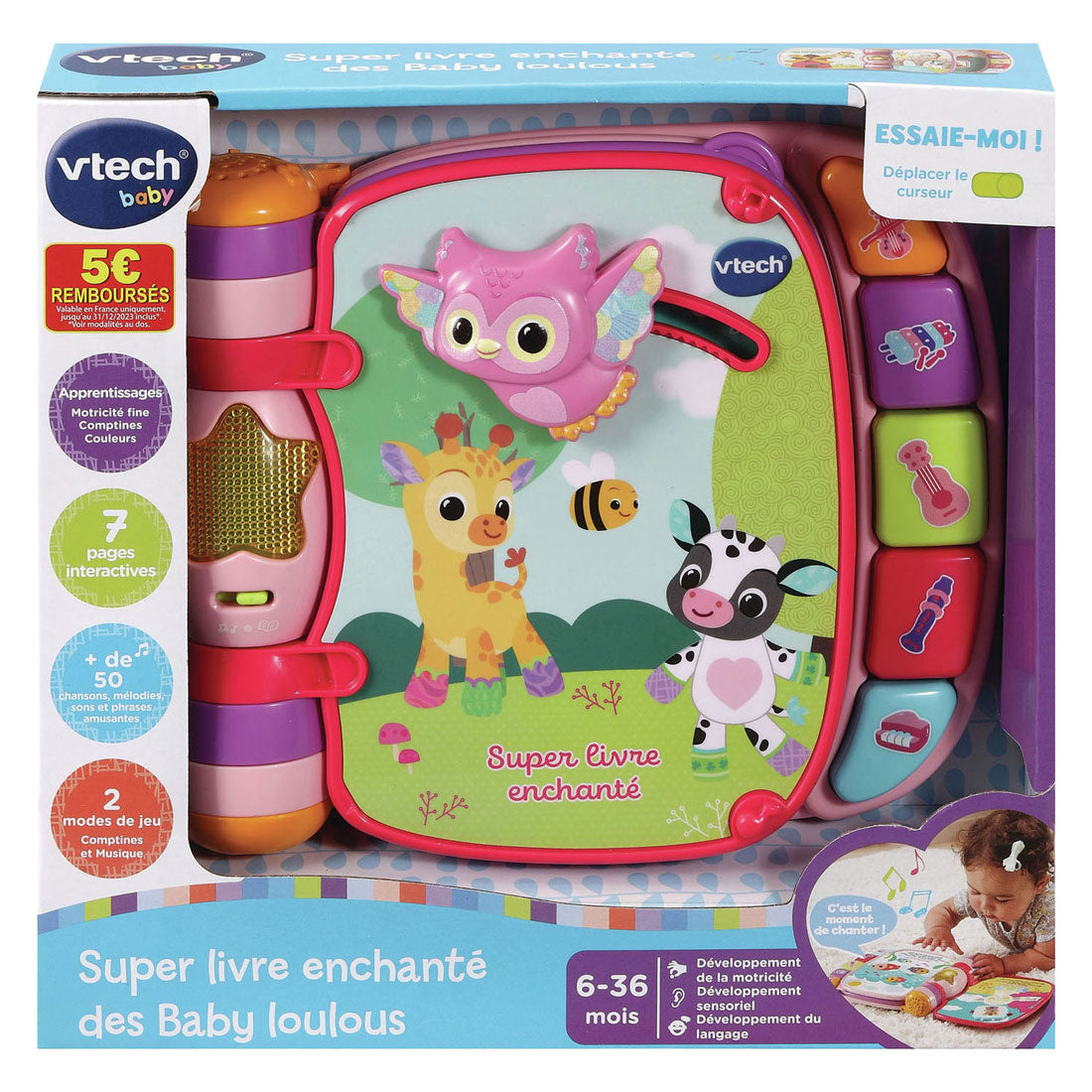 Vtech recueil de chansons des amis des animaux rose