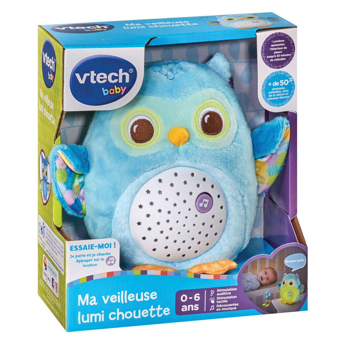 Vtech lampe de nuit hibou au coucher