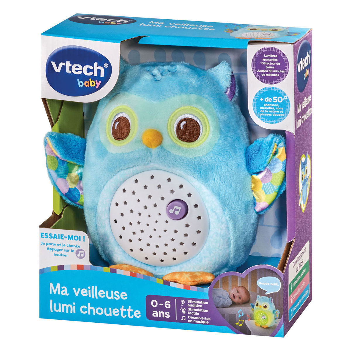 Vtech lampe de nuit hibou au coucher