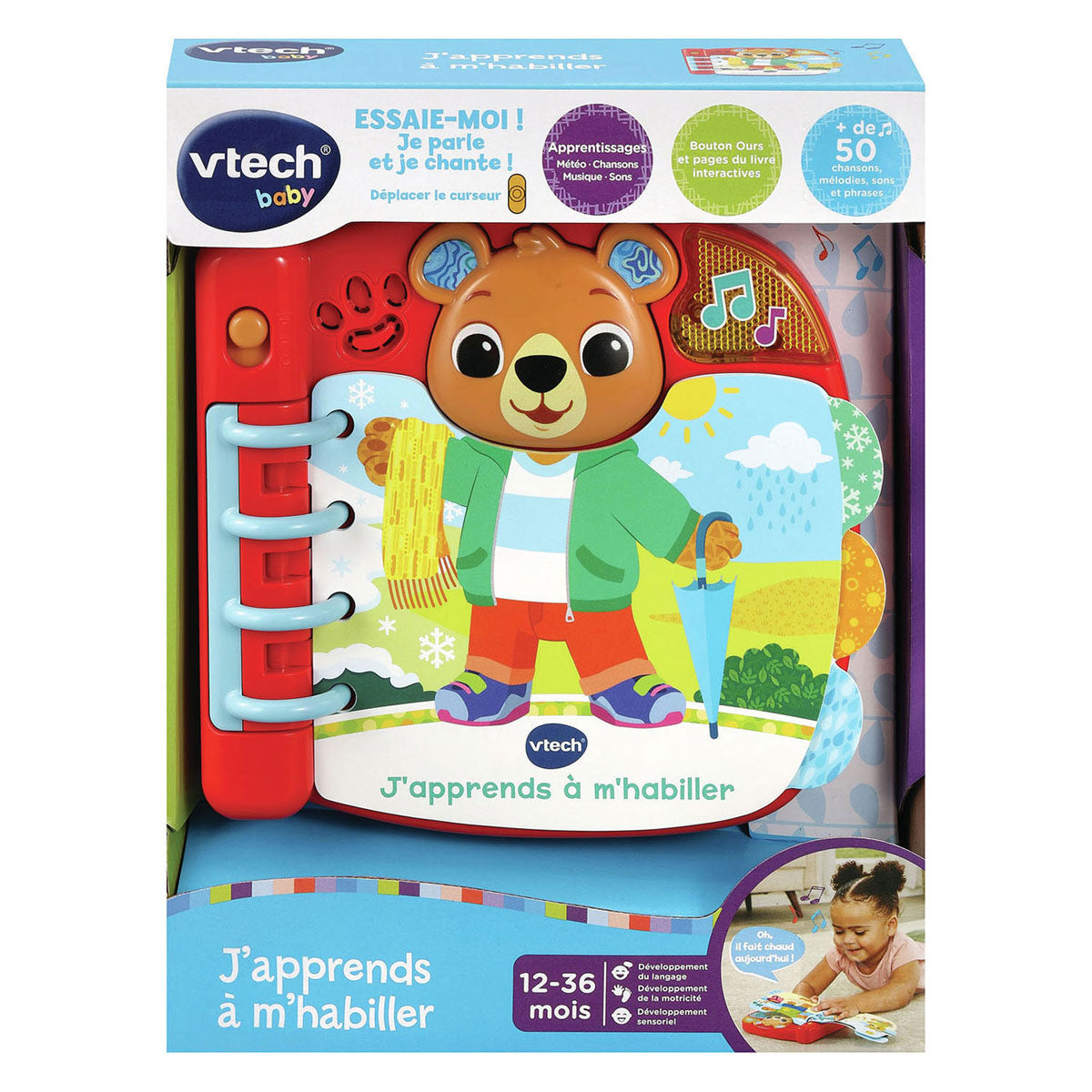 Vtech choisit des vêtements pour bébé avec un ours