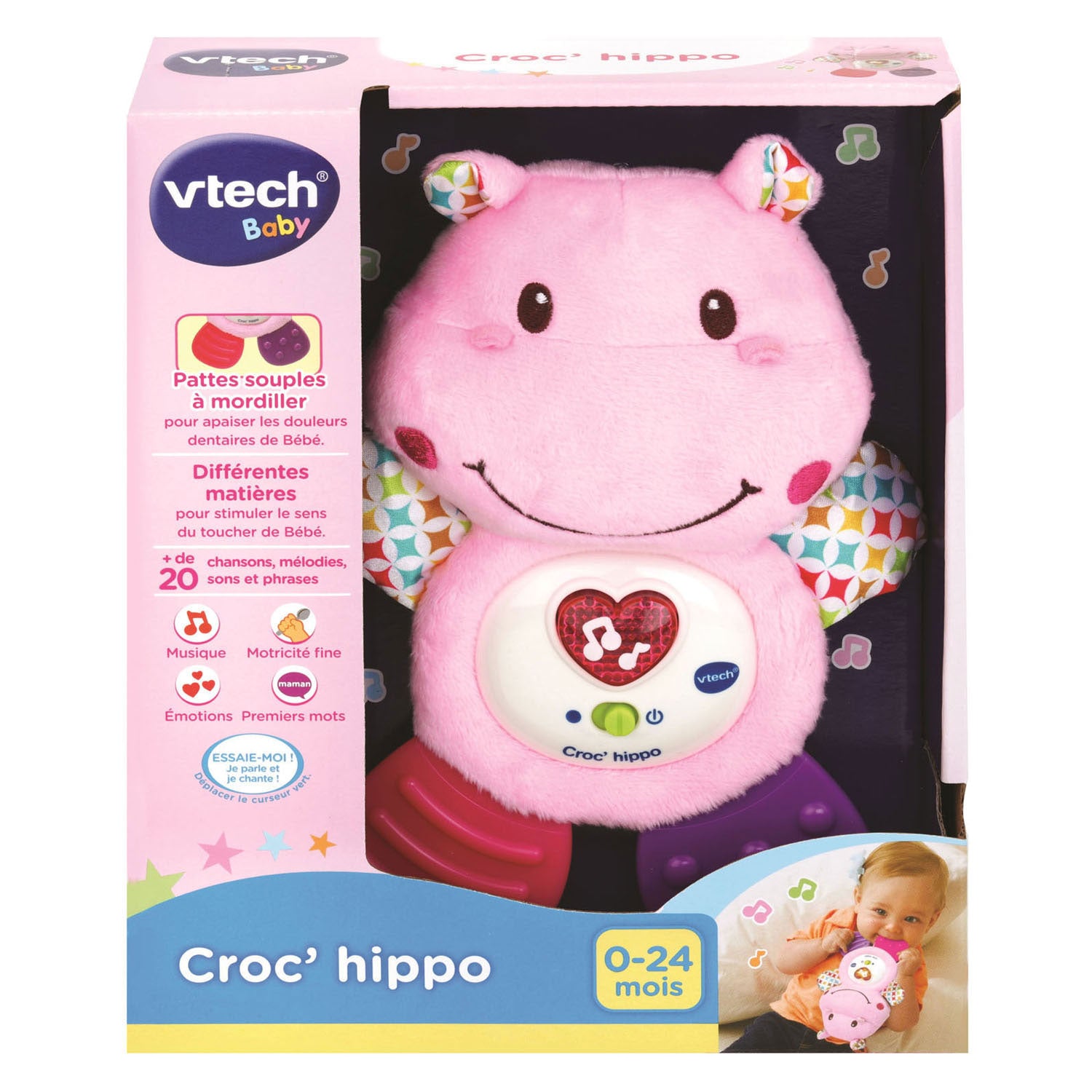 Vtech hochet bébé crocodile hippopotame