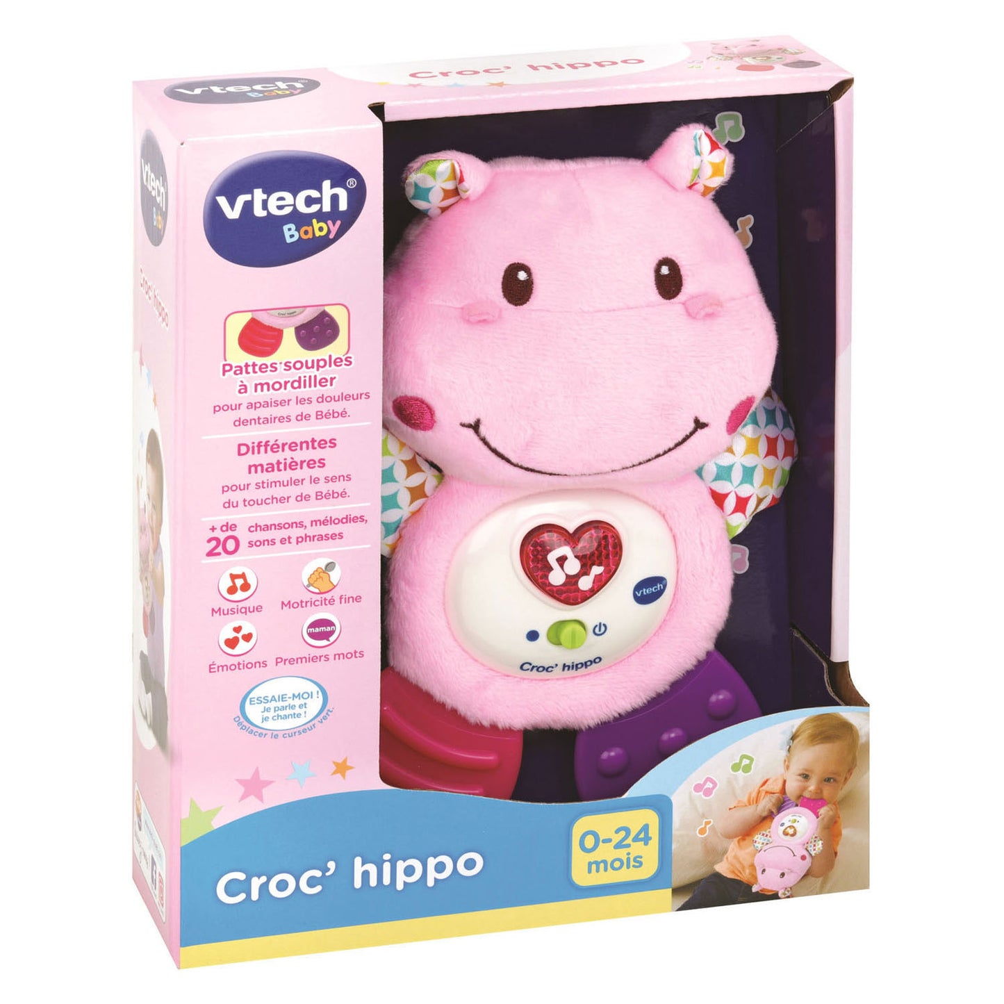 Vtech hochet bébé crocodile hippopotame