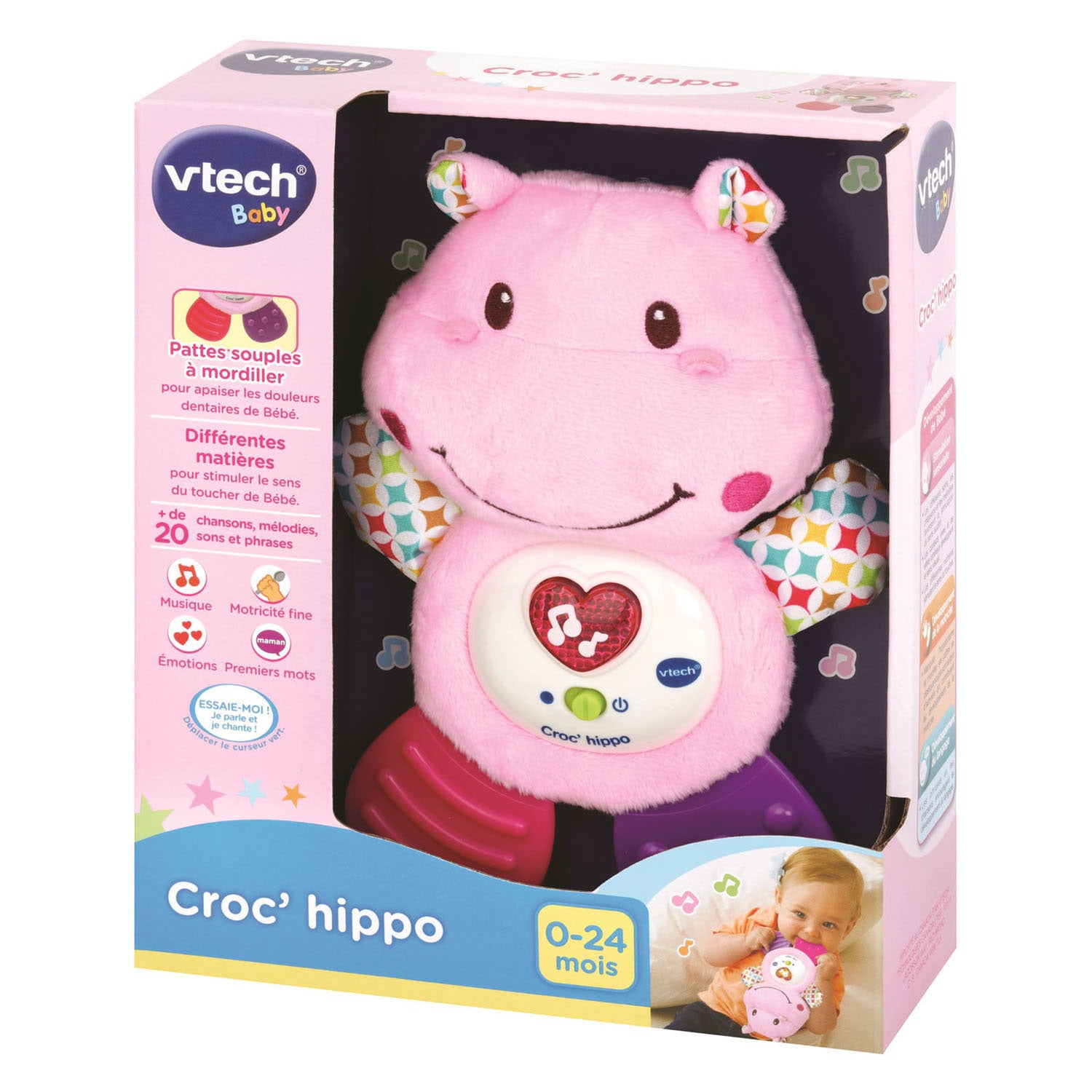 Vtech hochet bébé crocodile hippopotame