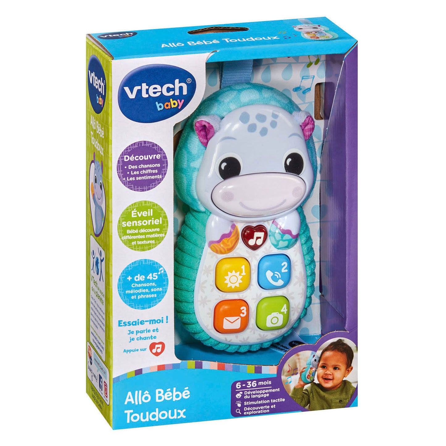 Téléphone bébé hippopotame Vtech