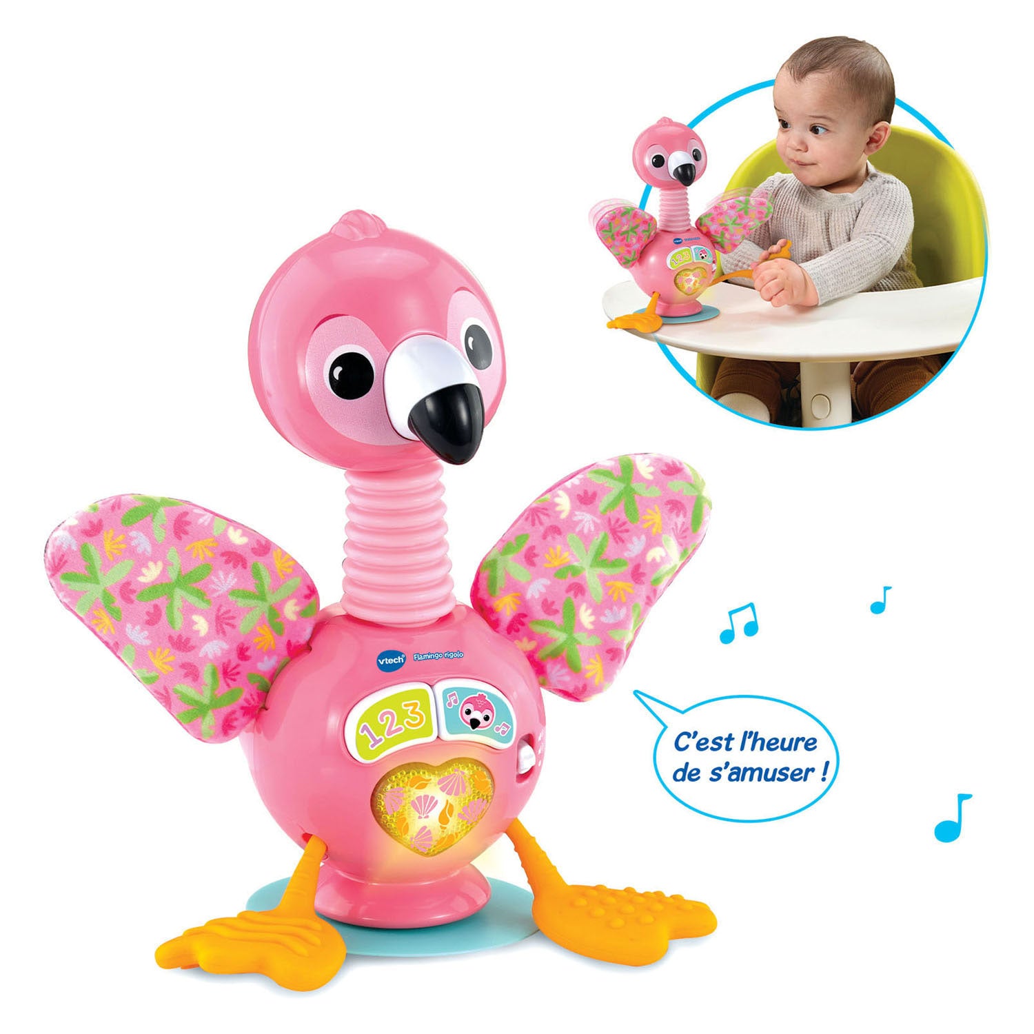 Rigolo bébé flamant rose Vtech