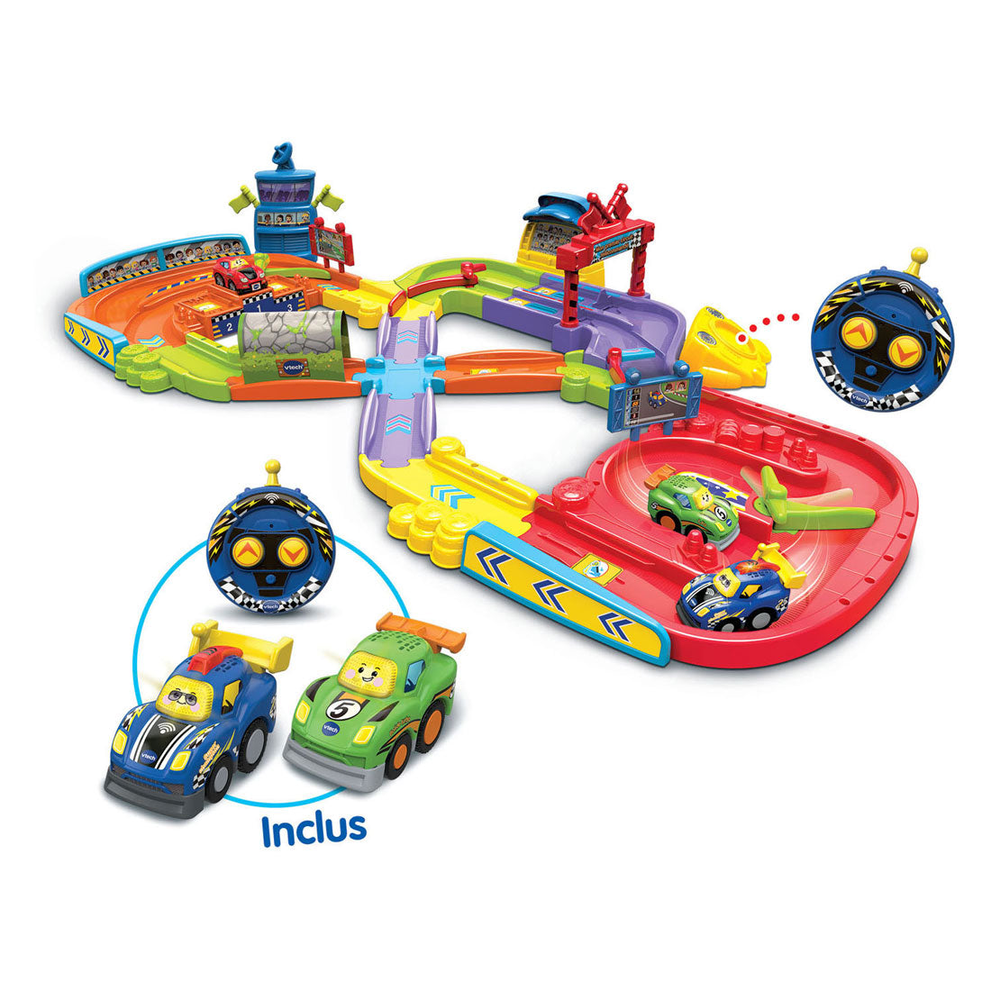Vtech toot toot cars - mon premier circuit interactif incl. 2 voitures