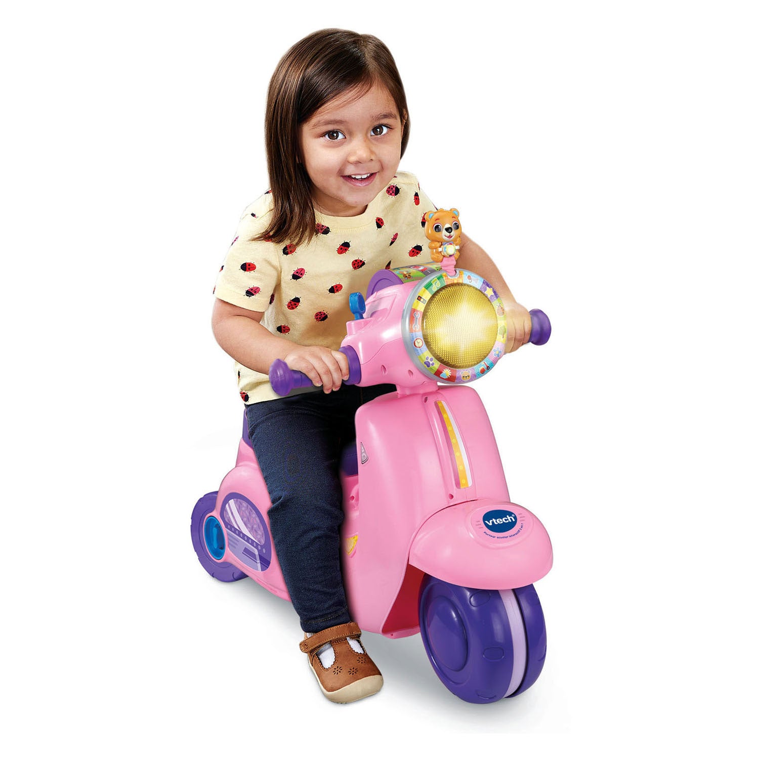 Vtech baby 2-en-1 draisienne scooter - rose
