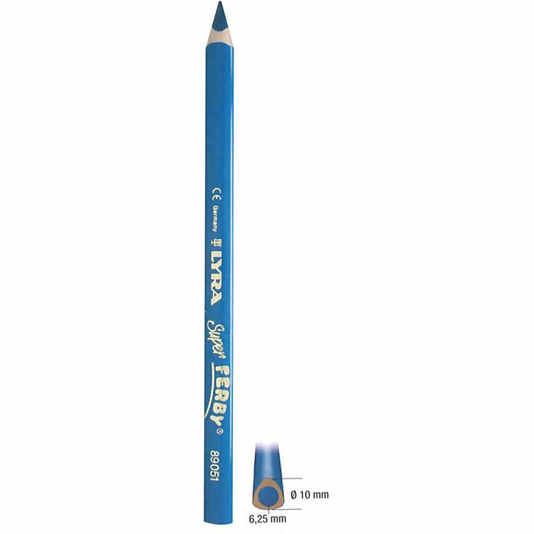 Crayons de couleur Lyra Super Ferby 1, L: 18 cm, remplissage de 6,25 mm, blanc, 12 pièces 1 boîte